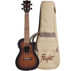 Foto van Flight gemstone series duc380 ceq amber elektrisch-akoestische concert ukelele met gigbag