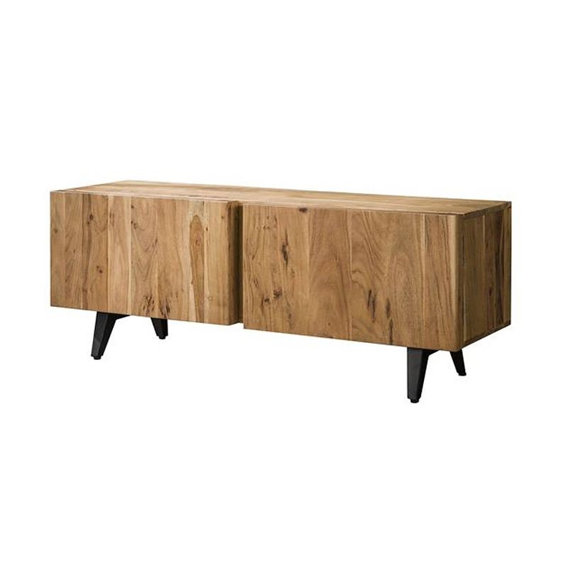 Foto van Hoyz collection - tv-meubel 2l block massief acacia - 40x135x50cm