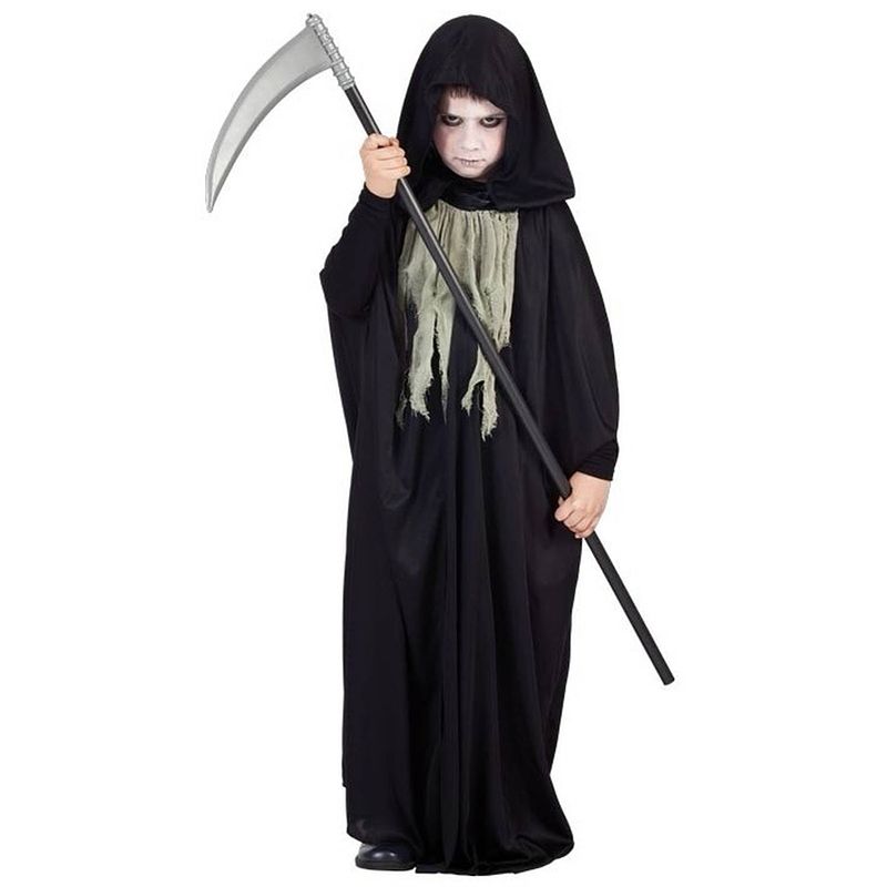 Foto van Halloween zwarte halloween cape voor kinderen 7-9 jaar - carnavalskostuums