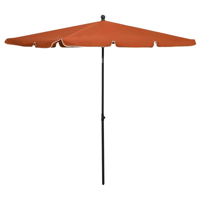 Foto van Vidaxl parasol met paal 210x140 cm terracottakleurig