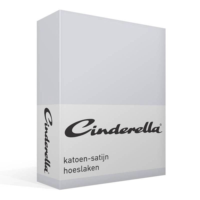 Foto van Cinderella katoen-satijn hoeslaken - 100% katoen-satijn - lits-jumeaux (180x220 cm) - light grey