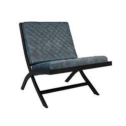 Foto van Bronx71 design fauteuil madrid velvet luxury blauw.