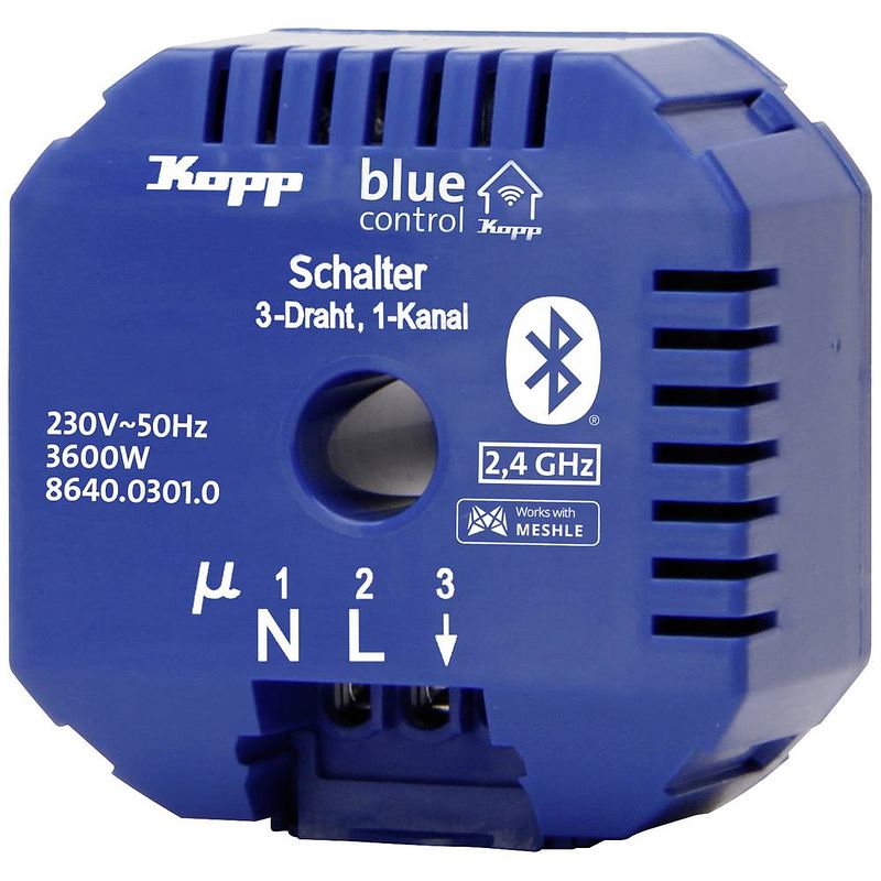 Foto van Blue-control 8640.0301.0 1-kanaals schakelactor schakelvermogen (max.) 3600 w blauw