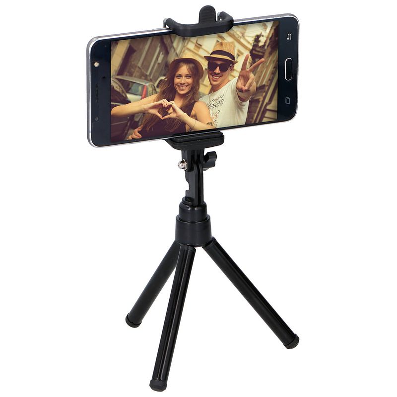 Foto van Grundig statief smartphone - tripod - telefoonhouder - universeel - 30cm