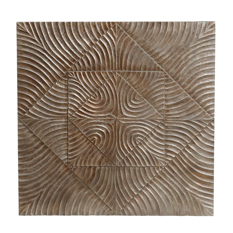 Foto van Ptmd azyz silver mdf wallpanel carved square l