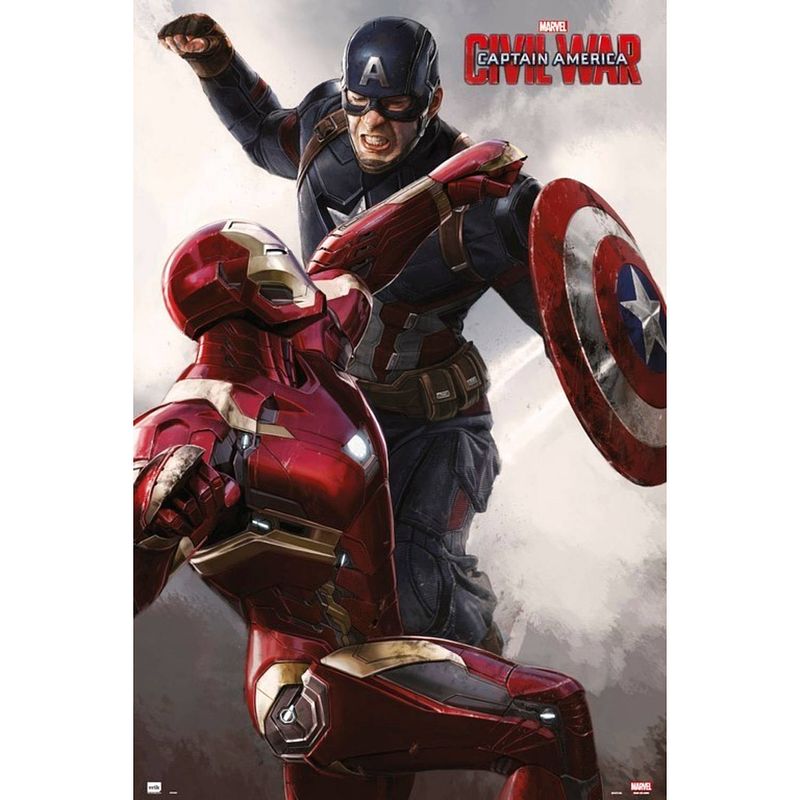 Foto van Grupo erik captain america civil war cap vs iron man poster 61x91,5cm