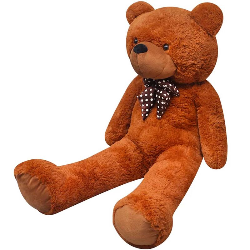 Foto van Vidaxl teddybeer xxl 160 cm zacht pluche bruin