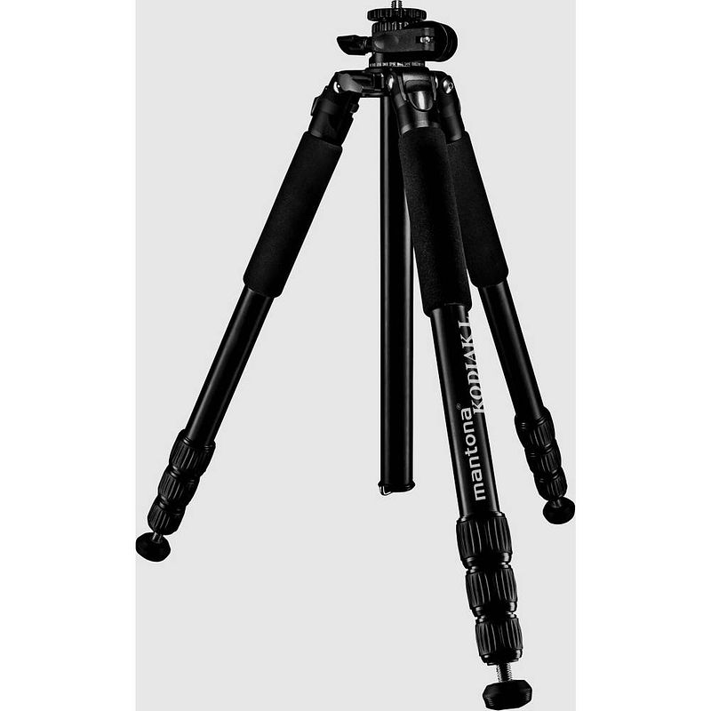 Foto van Mantona 21474 tripod werkhoogte: 80 - 1660 mm zwart, grijs waterpas