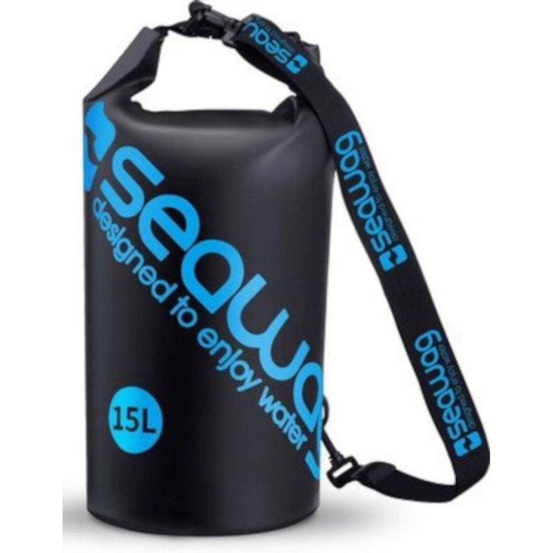 Foto van Seawag drybag 15 liter pvc zwart/blauw