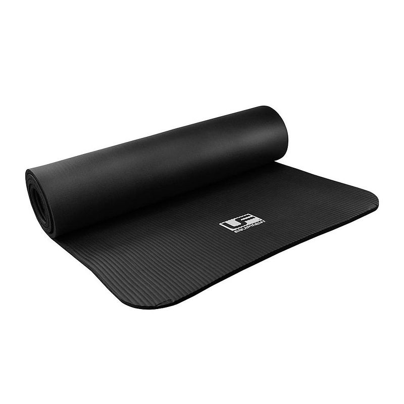 Foto van Urban fitness fitnessmat 183 x 61 x 1 cm rubber zwart