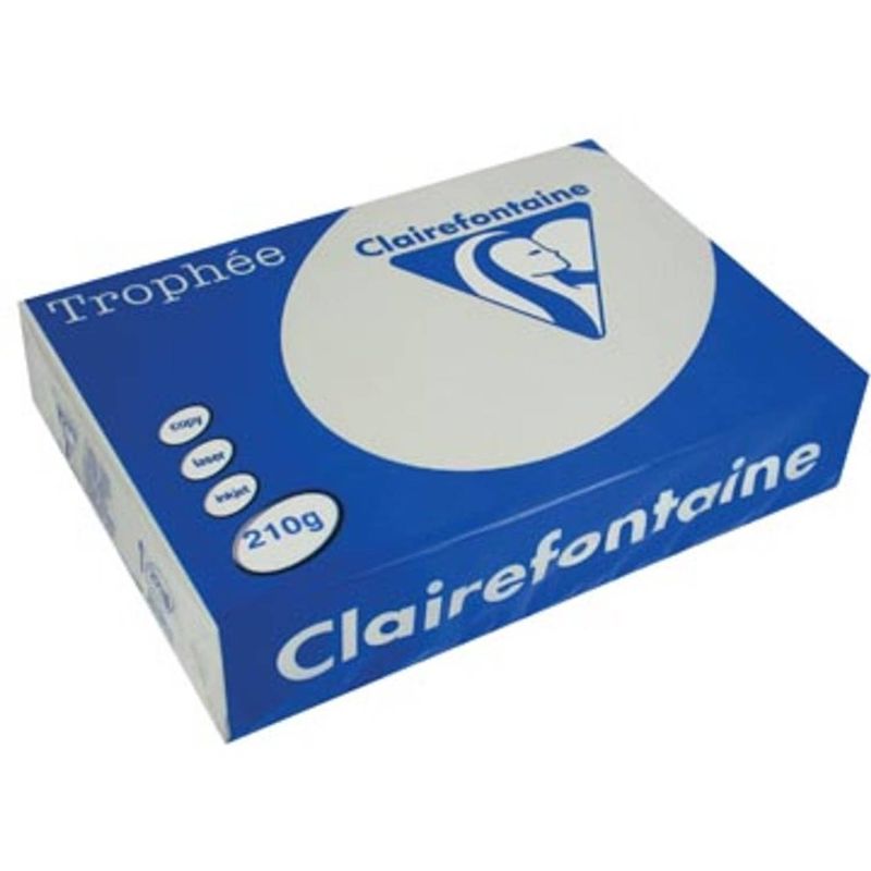 Foto van Clairefontaine trophée pastel a4 lichtgrijs, 210 g, 250 vel