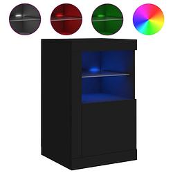 Foto van Vidaxl dressoir met led-verlichting 41x37x67 cm zwart