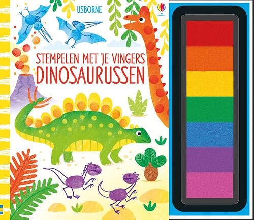 Foto van Stempelen met je vingers dinosaurussen - hardcover (9781474972529)