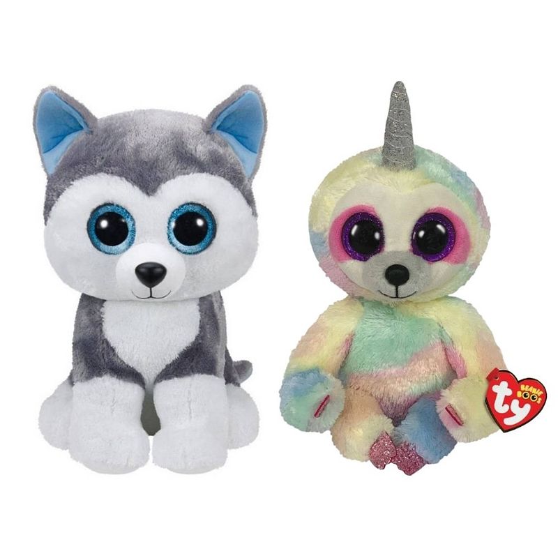 Foto van Ty - knuffel - beanie buddy - slush husky & cooper sloth