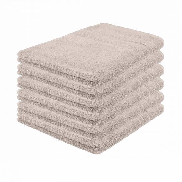 Foto van Pure4u luxe hotel handdoek - taupe - 6 stuks - 50x100cm - 550 g/m2