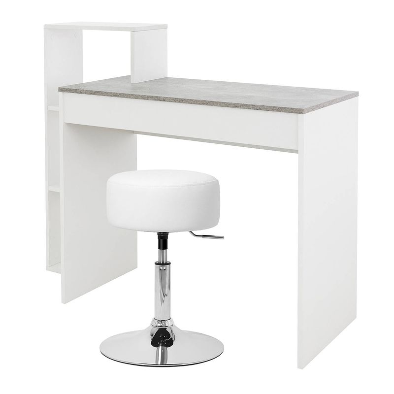 Foto van Bureau met legplank 110x72x40 cm wit hout ml design