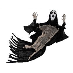 Foto van Halloween - horror hangdecoratie spook/geest pop zwart 165 cm - halloween poppen