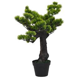 Foto van Vidaxl kunstplant met pot pinus bonsai 70 cm groen