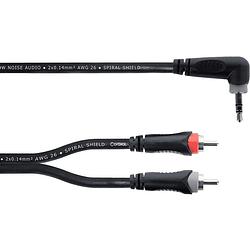 Foto van Cordial ey1.5wrcc elements kabel haakse 3.5mm trs jack - 2x rca 1.5m