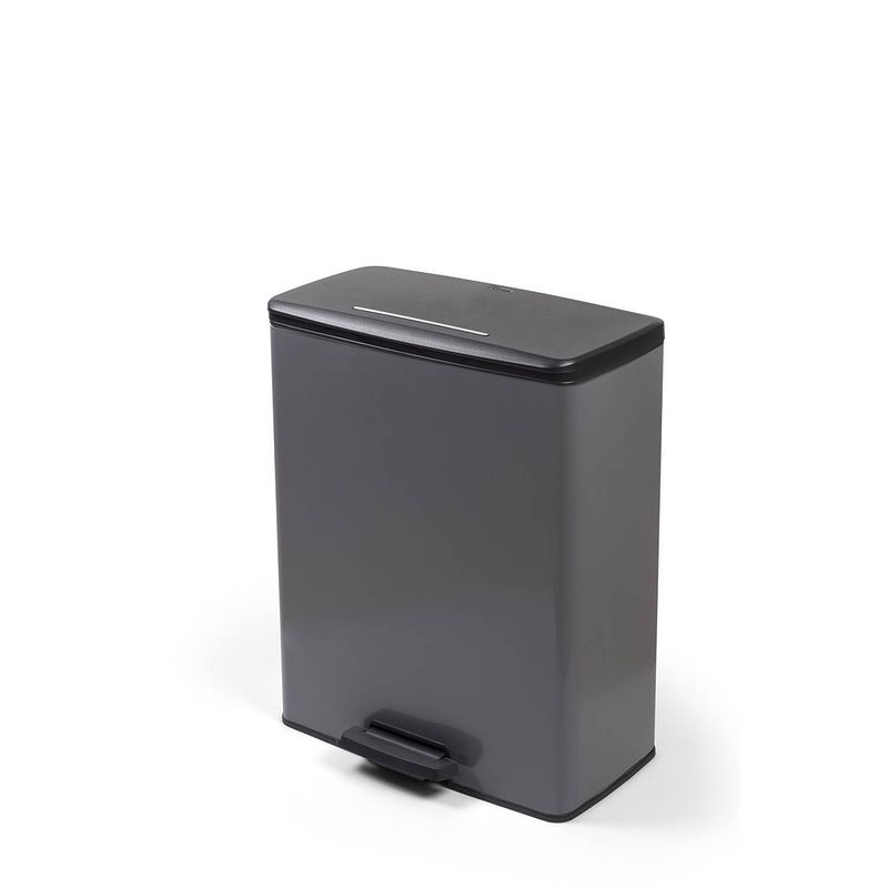 Foto van Curver decobin prullenbak - 65l - rechthoekig - cool grey