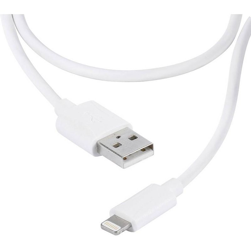 Foto van Vivanco usb-kabel usb 2.0 usb-a stekker, apple lightning stekker 2.00 m wit 36300