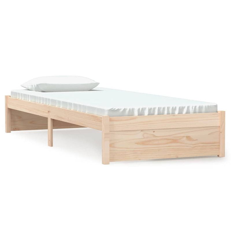 Foto van Vidaxl bedframe massief grenenhout 75x190 cm 2ft6 small single