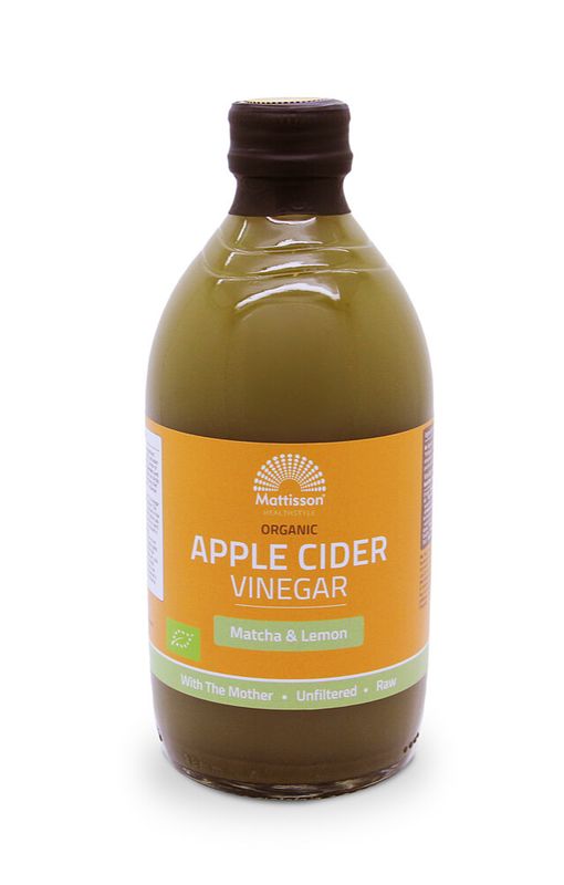 Foto van Mattisson healthstyle apple cider vinegar appelazijn matcha & citroen