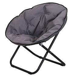 Foto van Klapstoel - campingstoel - tuinstoel - stoelen - kuipstoel - opvouwbaar- grijs - 80 x 80 x 75 cm