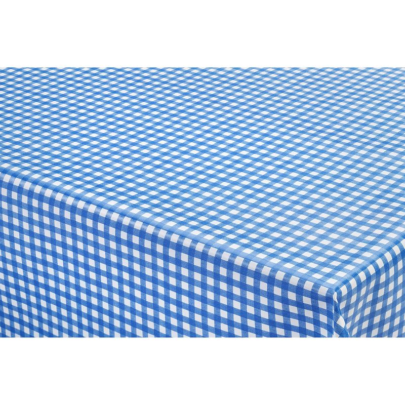 Foto van Tafelzeil/tafelkleed boeren ruit blauw/wit 140 x 250 cm - tafelzeilen