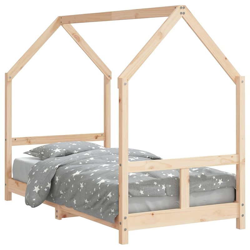 Foto van Vidaxl kinderbedframe 80x160 cm massief grenenhout