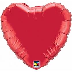 Foto van Folie ballon rood hart 45 cm - ballonnen