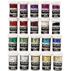 Foto van Packlinq glitter. diverse kleuren. 20x20 gr/ 1 doos