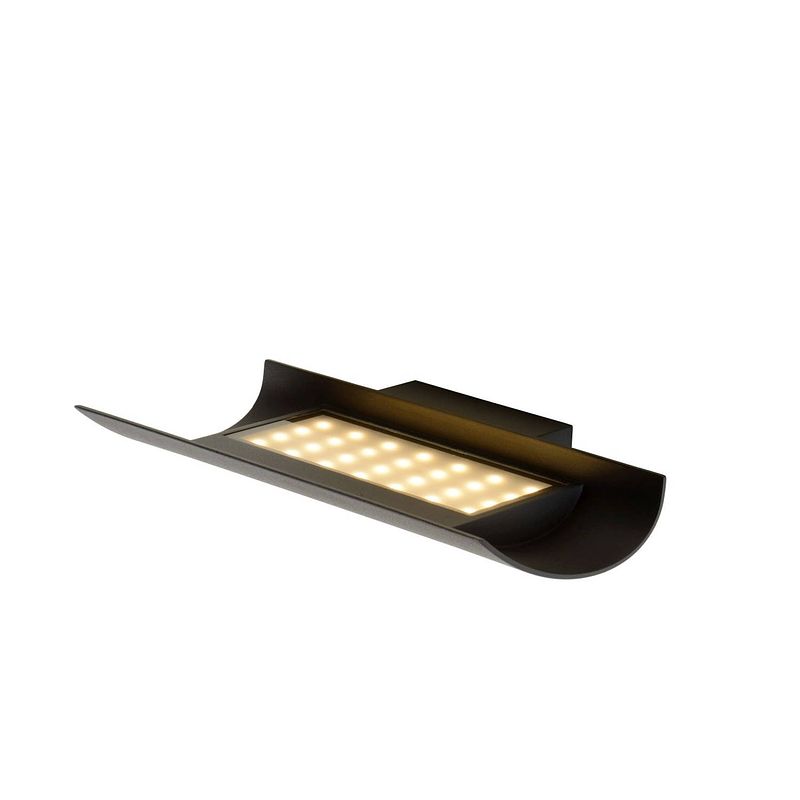 Foto van Lucide dyvor-led - wandlamp buiten - led - 1x15w 3000k - ip54 - zwart