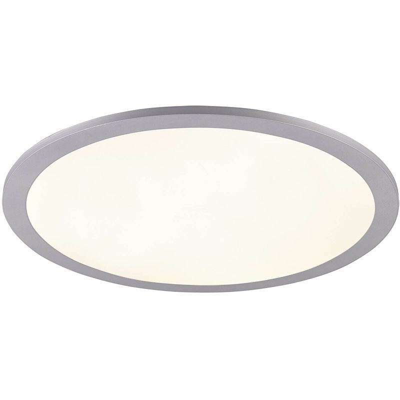 Foto van Led plafondlamp - plafondverlichting - trion tiberon - 20w - natuurlijk wit 4000k - rond - mat titaan - kunststof