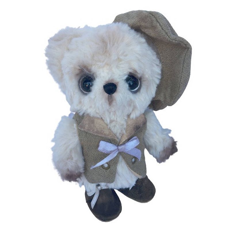 Foto van Clemens knuffelbeer teddy sharl junior 16 cm pluche beige