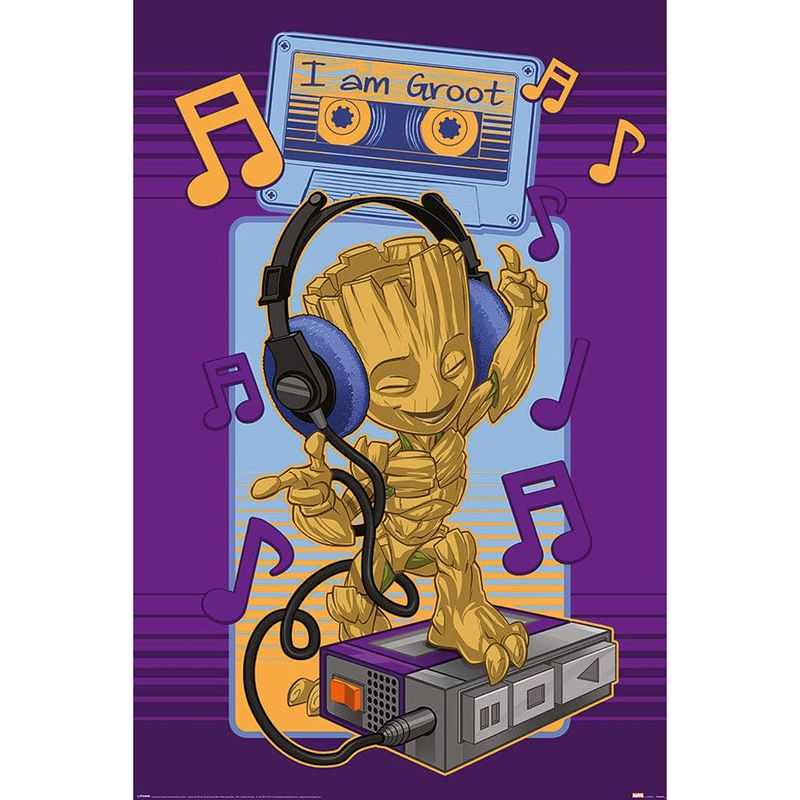 Foto van Pyramid guardians of the galaxy groot cassette poster 61x91,5cm