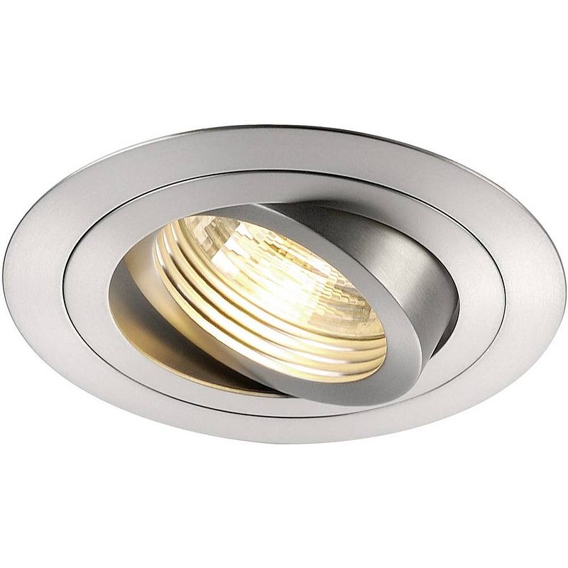 Foto van Slv 111360 new tria inbouwring halogeen gu10 50 w aluminium (geborsteld)