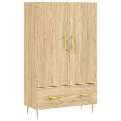 Foto van Vidaxl hoge kast 69,5x31x115 cm bewerkt hout sonoma eikenkleurig