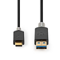 Foto van Nedis usb-kabel - antraciet - 1.00 m