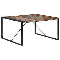 Foto van Vidaxl eettafel 140x140x75 cm massief gerecycled hout