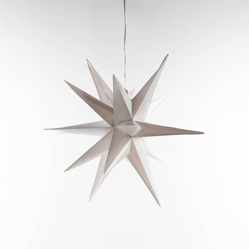 Foto van Anna'ss collection - white 3d star 35cm / 10led warm white / 1,5m transpar