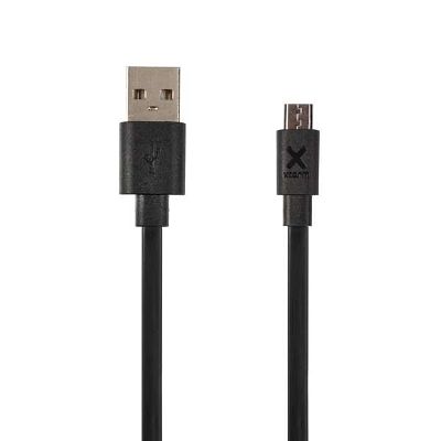 Foto van Xtorm flat usb to micro usb cable (1m) black - overig (8718182274660)