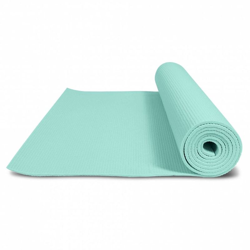 Foto van Gorilla sports yogamat - pvc - 180 x 60 x 0,5 - ijsblauw