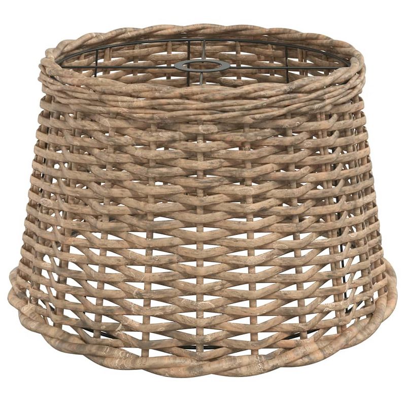 Foto van The living store lampenkap ø45x28 cm wicker bruin - lampenkap