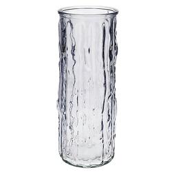 Foto van Bloemenvaas - lavendel- transparant glas - d10 x h25 cm - vazen