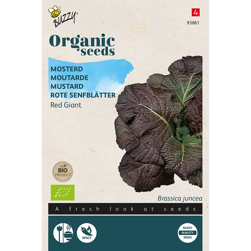 Foto van Buzzy - organic mosterd red giant (bio)