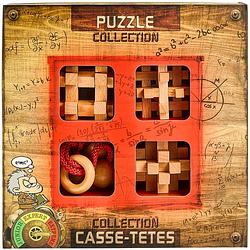 Foto van Eureka 3d puzzle breinbrekerset extreme wooden 4-delig rood