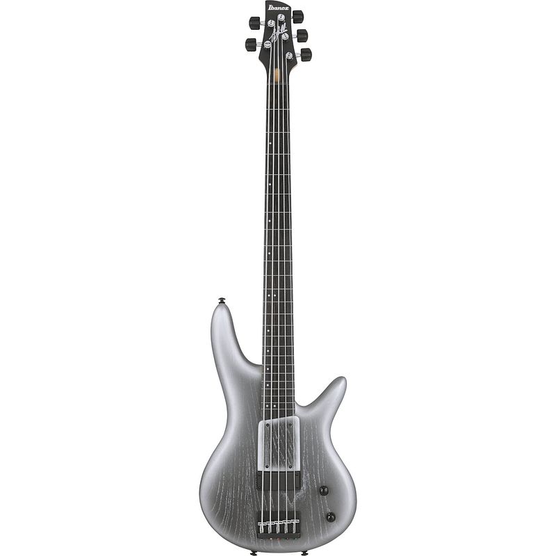 Foto van Ibanez gwb25th gary willis premium silver wave burst flat 5-snarige fretloze elektrische basgitaar