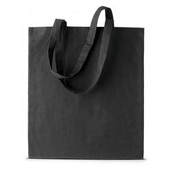 Foto van Basic katoenen schoudertasje in het zwart 38 x 42 cm - schoudertas