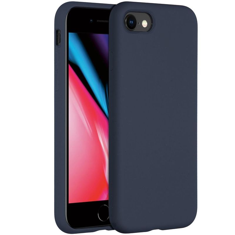 Foto van Accezz liquid silicone voor apple iphone se (2022 / 2020) / 8 / 7 telefoonhoesje blauw